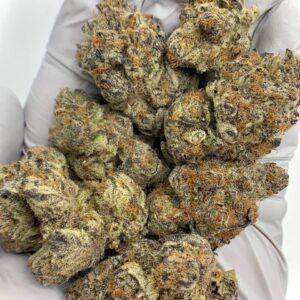 Sour Cherry Exotic THCa Flower with vibrant, resin-coated buds and a sweet, tangy aroma